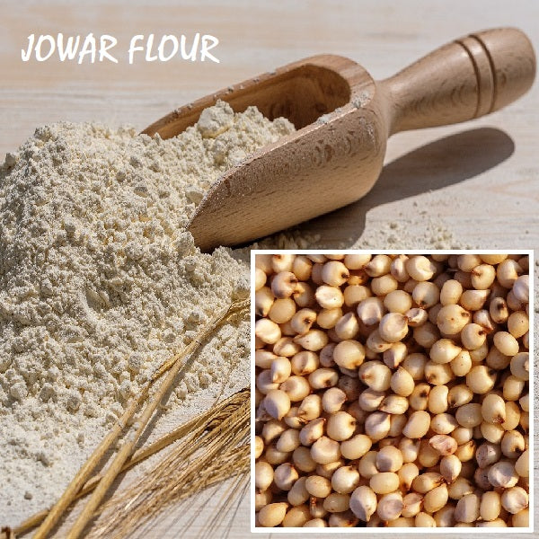 Chakkiwalle Jowar Atta - 1 kg | Gluten-Free Flour with Nutritional Benefits | Rich in Antioxidants, Fiber, Protein, and Vitamins