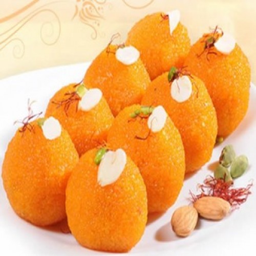 Chakkiwalle Sweets Motichur Laddoo (10 KG in Tray) | Authentic Indian Sweet | Handcrafted Indian Traditional Sweets