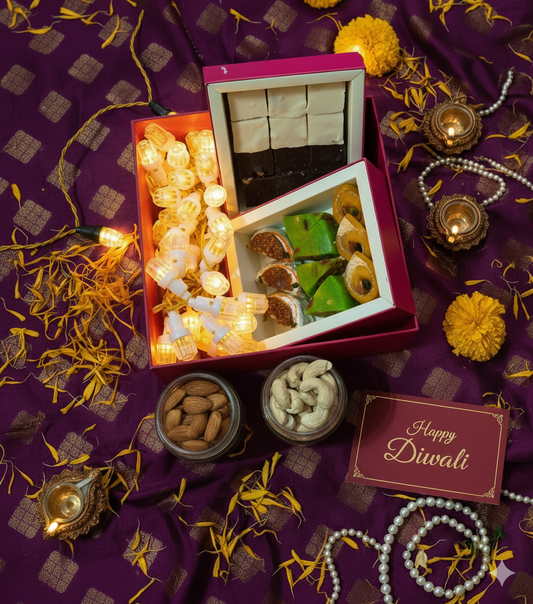 Chakkiwalle Diwali Hamper | ABHINANDAN | Dry Fruit Sweets | Chocolates | Lights | Diyas | Gifting | Family & Friends