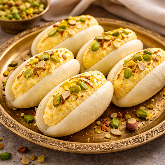 CHAKKIWALLE Chenna Malai Chaap is a rich and soft traditional Indian sweet |